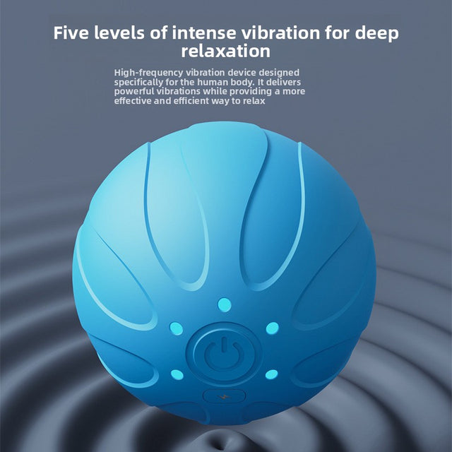 Bola de masaje vibratoria azul