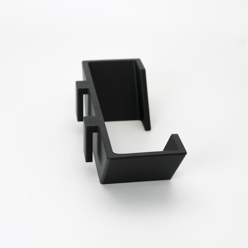 Soporte de pala negro con ventosas para cristal de pádel
