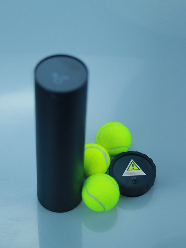 Presurizador automático negro para pelotas de pádel y tenis